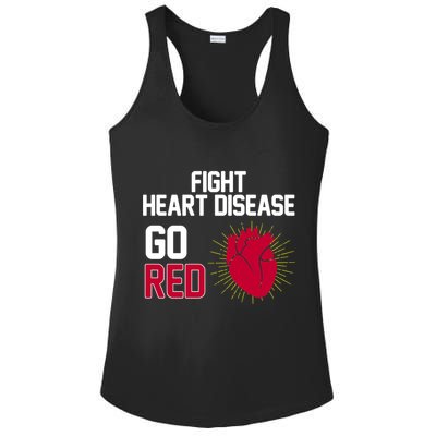 Go Red Fight Heart Health Awareness Ladies PosiCharge Competitor Racerback Tank