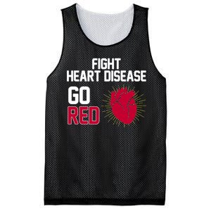 Go Red Fight Heart Health Awareness Mesh Reversible Basketball Jersey Tank