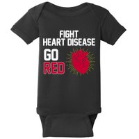 Go Red Fight Heart Health Awareness Baby Bodysuit