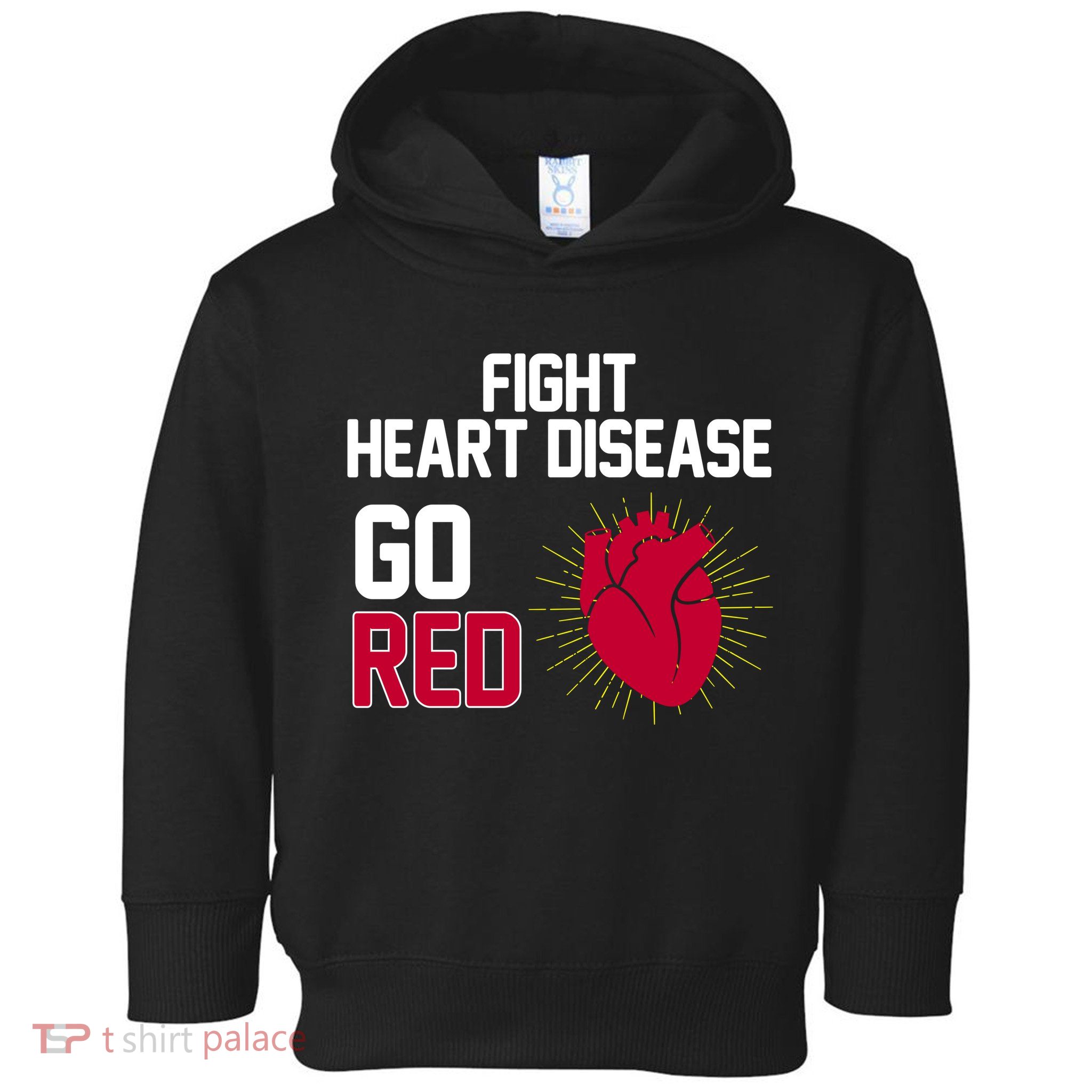 Go Red Fight Heart Health Awareness Toddler Hoodie