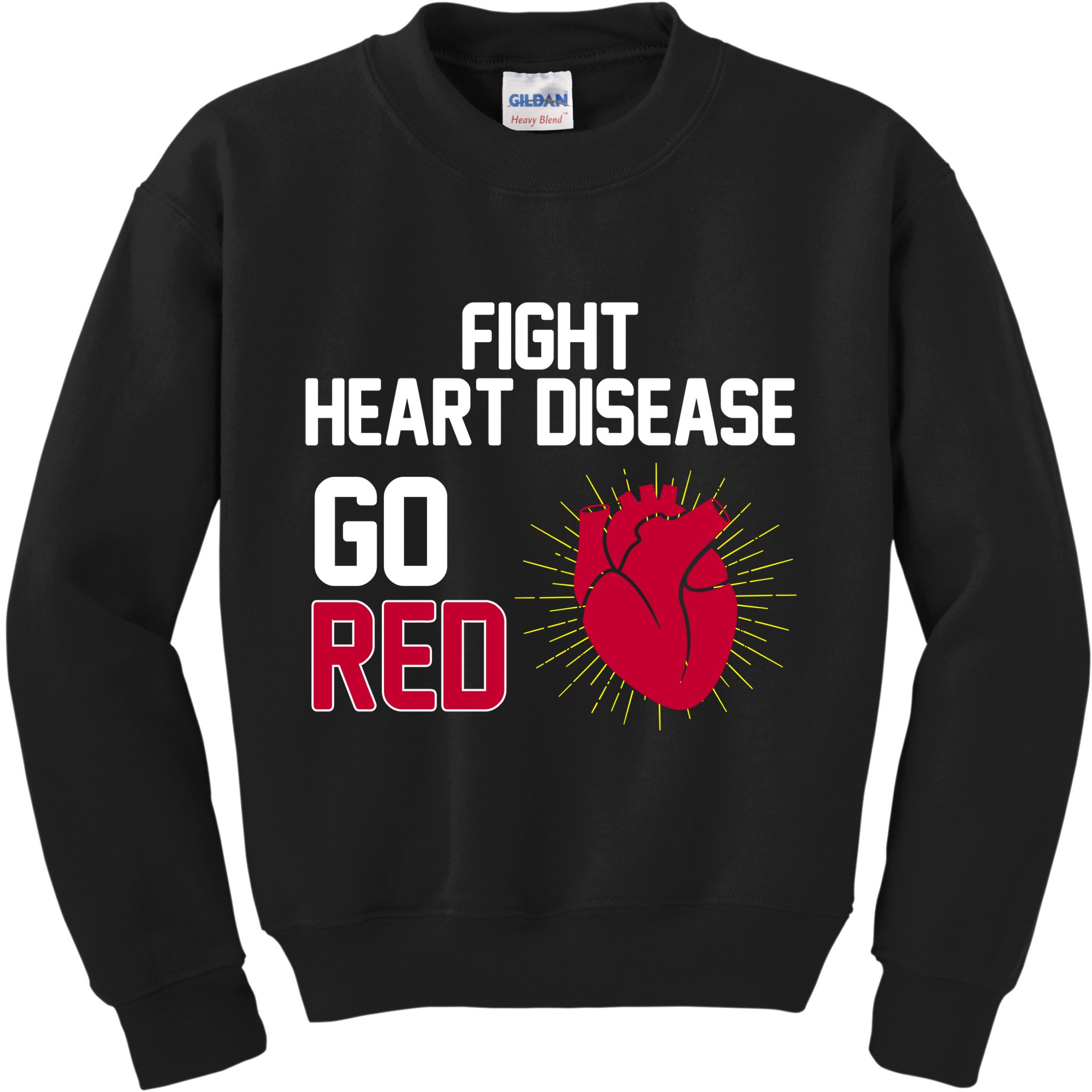 Go Red Fight Heart Health Awareness Kids Sweatshirt