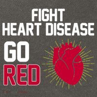 Go Red Fight Heart Health Awareness Cotton Canvas Backpack