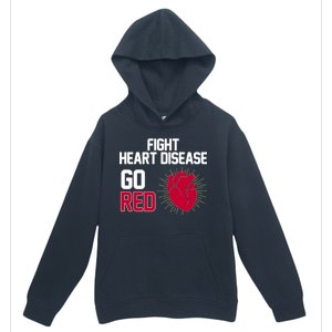 Go Red Fight Heart Health Awareness Urban Pullover Hoodie