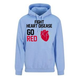 Go Red Fight Heart Health Awareness Unisex Surf Hoodie