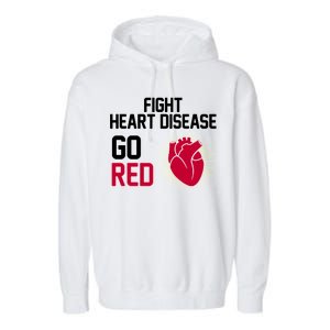 Go Red Fight Heart Health Awareness Garment-Dyed Fleece Hoodie