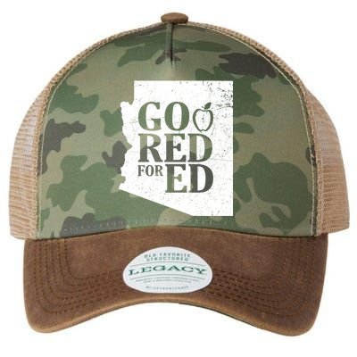 Go Red For Ed Distressed Legacy Tie Dye Trucker Hat