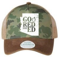 Go Red For Ed Distressed Legacy Tie Dye Trucker Hat