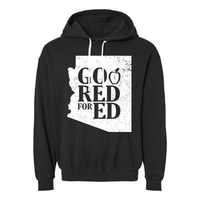 Go Red For Ed Distressed Garment-Dyed Fleece Hoodie