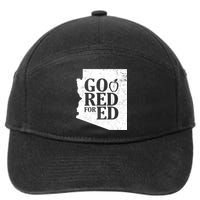 Go Red For Ed Distressed 7-Panel Snapback Hat