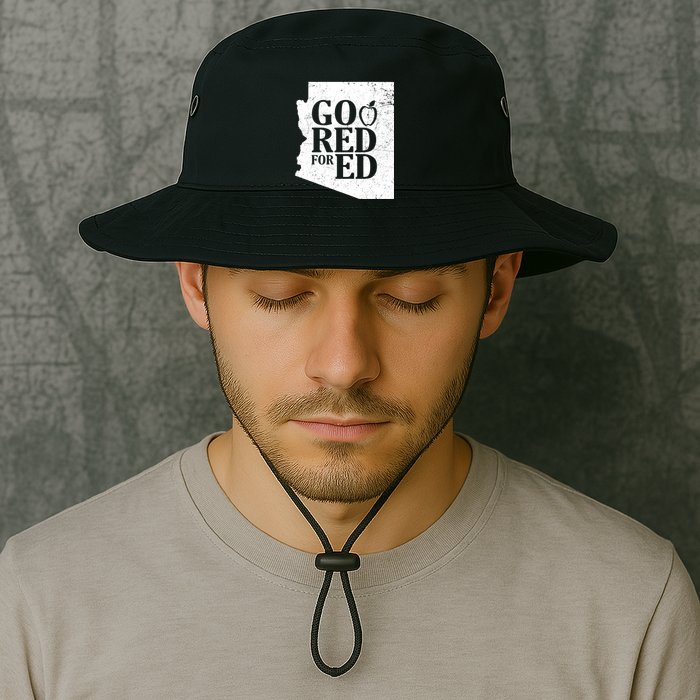 Go Red For Ed Distressed Bucket Hat
