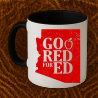 Go Red For Ed Distressed Mug