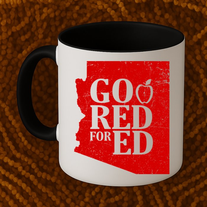 Go Red For Ed Distressed Mug