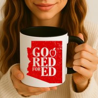 Go Red For Ed Distressed Mug