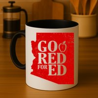 Go Red For Ed Distressed Mug