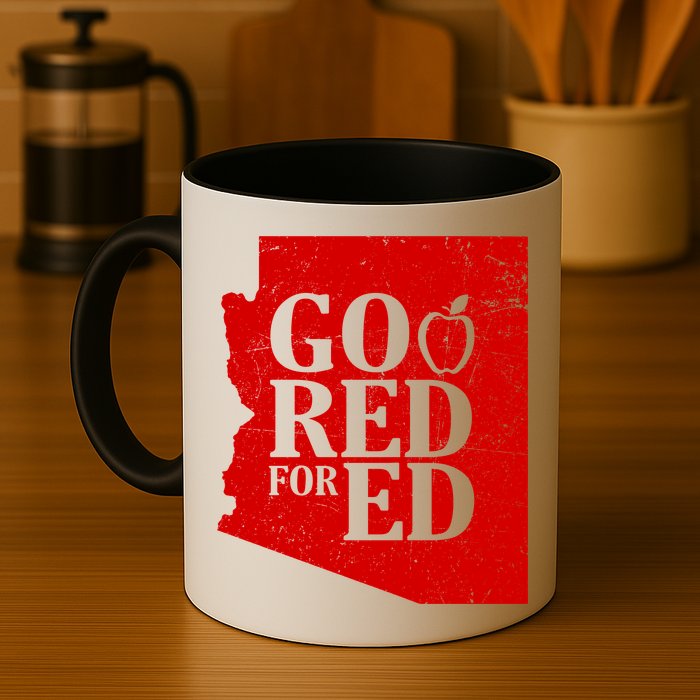 Go Red For Ed Distressed Mug