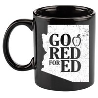 Go Red For Ed Distressed 11oz C Handle Ceramic Mug