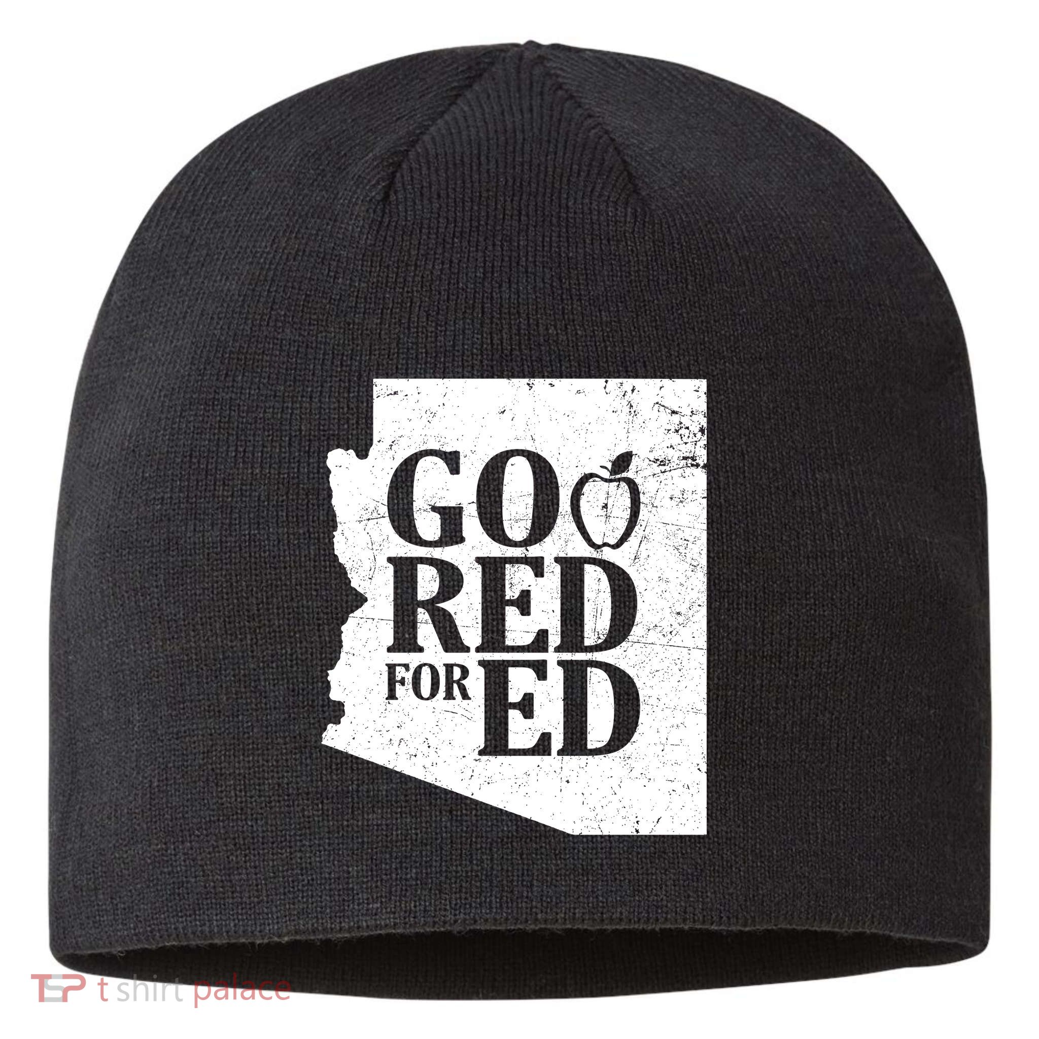 Go Red For Ed Distressed Sustainable Beanie