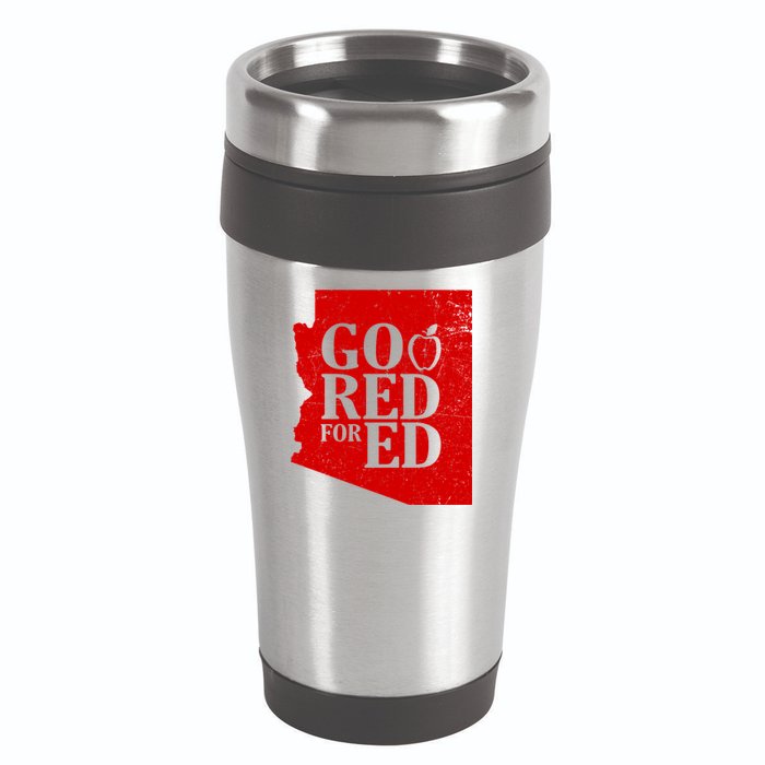 Go Red For Ed Distressed 16oz Travel Tumbler