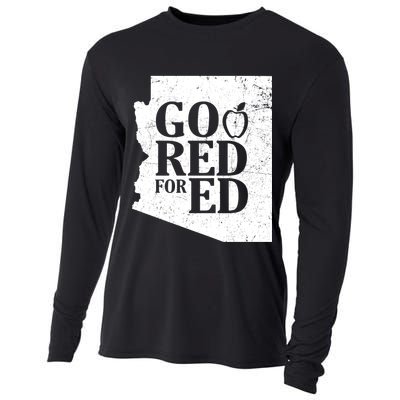 Go Red For Ed Distressed Cooling Performance Long Sleeve Crew