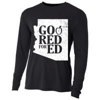 Go Red For Ed Distressed Cooling Performance Long Sleeve Crew