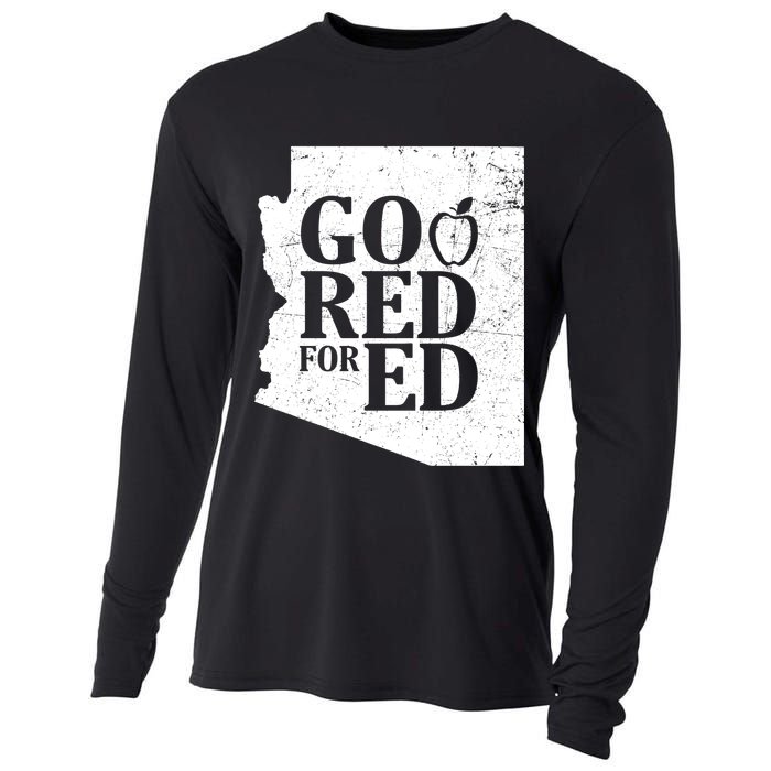 Go Red For Ed Distressed Cooling Performance Long Sleeve Crew