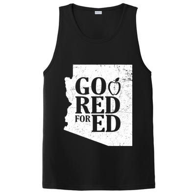 Go Red For Ed Distressed PosiCharge Competitor Tank