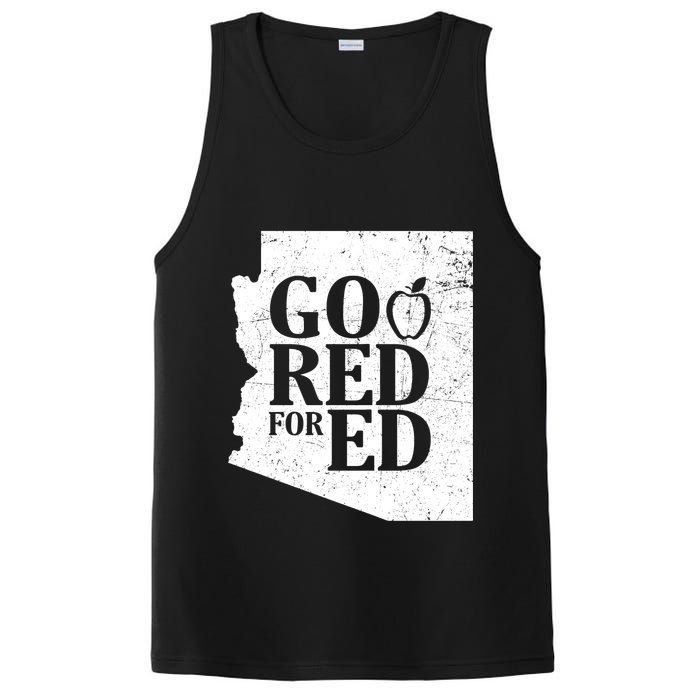 Go Red For Ed Distressed PosiCharge Competitor Tank