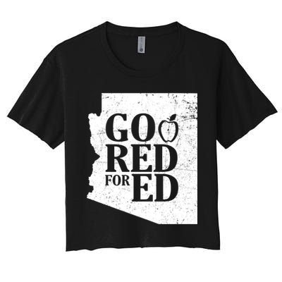 Go Red For Ed Distressed Crop Top
