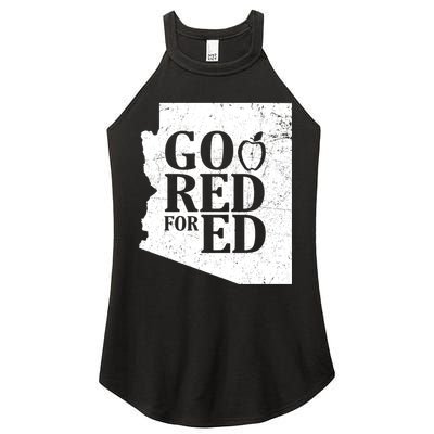 Go Red For Ed Distressed Women's Perfect Tri Rocker Tank