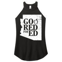 Go Red For Ed Distressed Women's Perfect Tri Rocker Tank