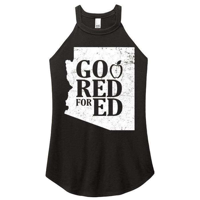 Go Red For Ed Distressed Women's Perfect Tri Rocker Tank