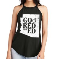 Go Red For Ed Distressed Women's Perfect Tri Rocker Tank