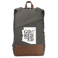 Go Red For Ed Distressed Cotton Canvas Backpack