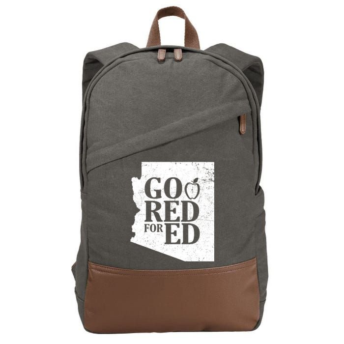 Go Red For Ed Distressed Cotton Canvas Backpack