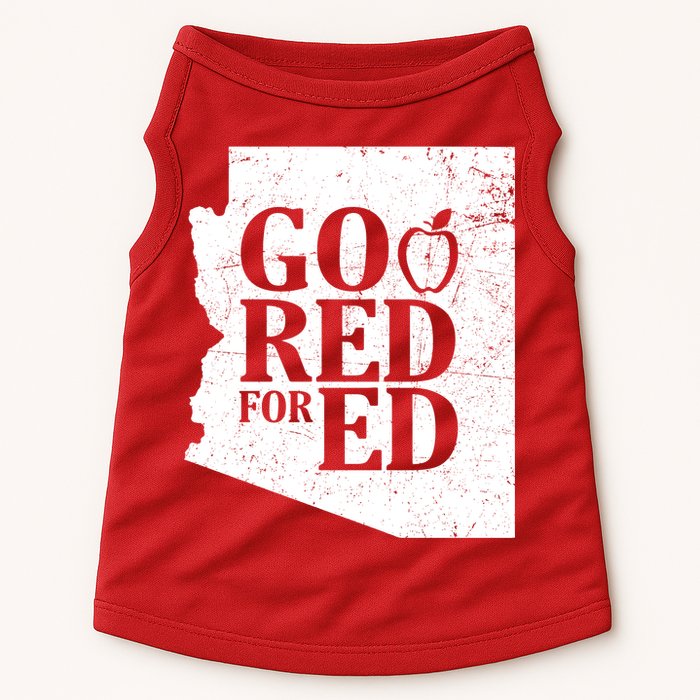 Go Red For Ed Distressed Doggie Tank
