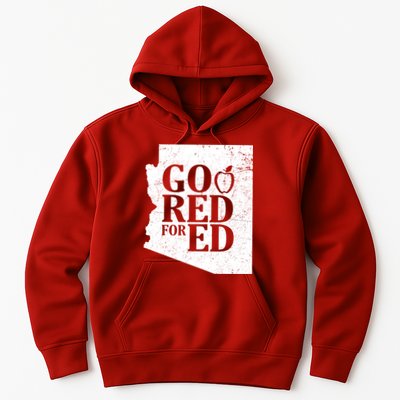 Go Red For Ed Distressed Hoodie