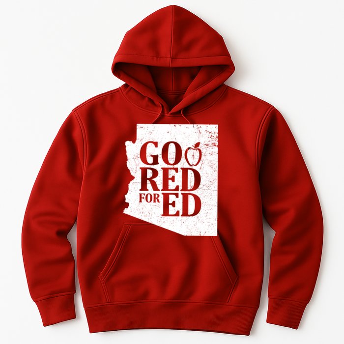 Go Red For Ed Distressed Hoodie