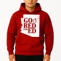 Go Red For Ed Distressed Hoodie
