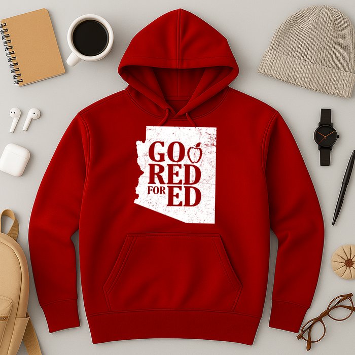 Go Red For Ed Distressed Hoodie