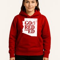 Go Red For Ed Distressed Hoodie