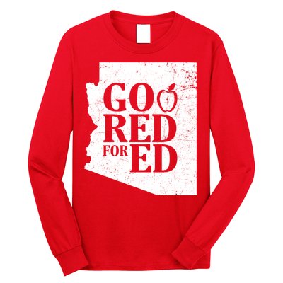Go Red For Ed Distressed Long Sleeve Shirt