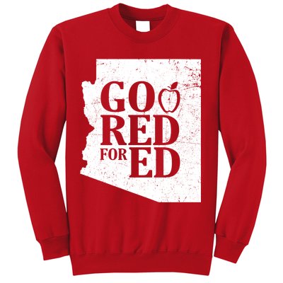 Go Red For Ed Distressed Sweatshirt