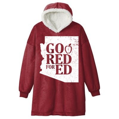Go Red For Ed Distressed Hooded Wearable Blanket