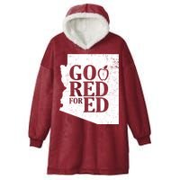 Go Red For Ed Distressed Hooded Wearable Blanket