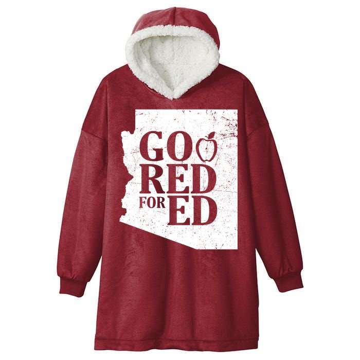 Go Red For Ed Distressed Hooded Wearable Blanket