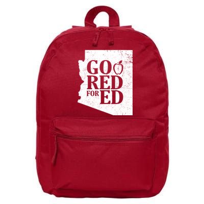 Go Red For Ed Distressed 16 in Basic Backpack
