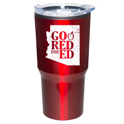 Go Red For Ed Distressed Tumbler