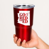Go Red For Ed Distressed Tumbler