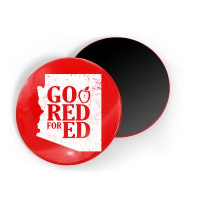 Go Red For Ed Distressed Magnet