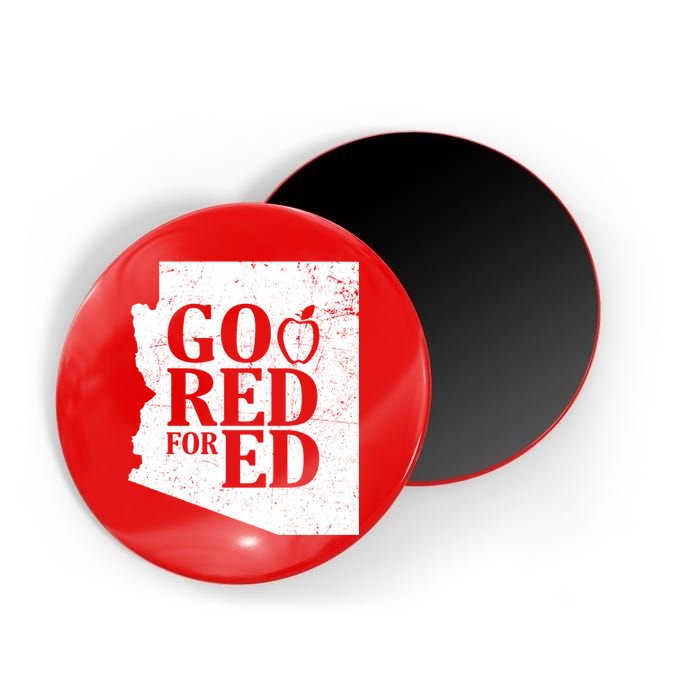 Go Red For Ed Distressed Magnet
